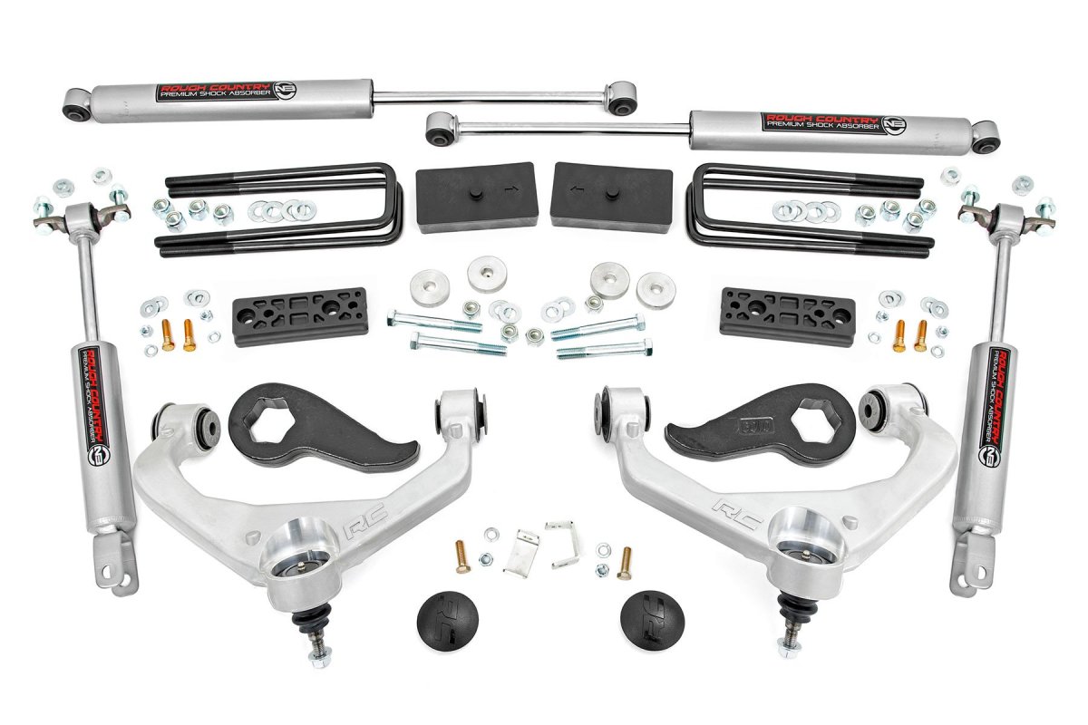 Chevrolet Silverado 2500 HD Suspension Lift Kit - Front + Rear - Rough Country - 3 Inch Lift Kit w/ Overloads - '20-'24